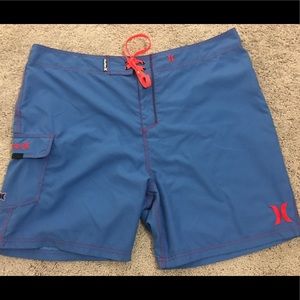 Hurley Blue Board Shorts Swim Trunks Surf 40